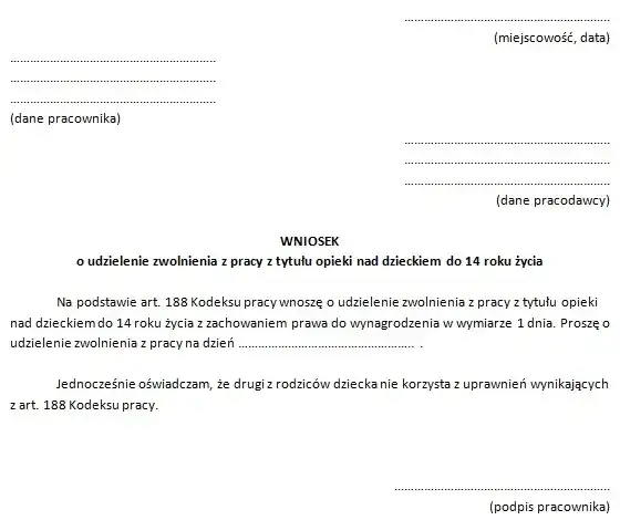 Zdjęcie Kiedy zgłaszać 2 dni opieki nad dzieckiem, aby nie stracić prawa?